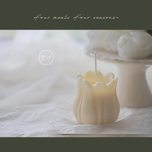 Vendite calde di lusso fatto a mano odore fresco personalizzato semplice e naturale cera di soia tulipano profumato candela - Product Image 5