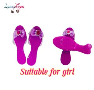 फैक्टरी थोक मूल्य सिमुलेशन राजकुमारी उच्च हीहील्स प्लास्टिक प्ले रोल गेम बच्चों के लिए क्रिस्टल जूते खिलौने - Product Image 3