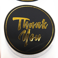 Étiquettes en papier artistique personnalisées, autocollants imperméables, estampage à chaud en or, étiquette avec logo d'entreprise, autocollants ronds de remerciement pour les petites entreprises