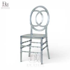 Silla Chiavari Transparente Azul de Policarbonato con Respaldo de Doble Aro, Ligera y Duradera para Eventos de Boda - Product Image 2