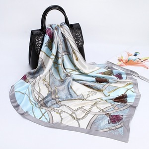 Mode Satin Soie Cheveux Écharpe Femmes Carré Écharpe Cou Cravate Foulard Cheval Soyeux Écharpe Hijab 90X90 cm Soutien Motif Personnalisé - Product Image 2