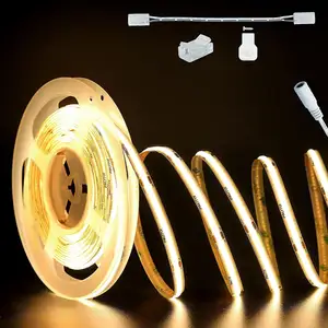 Customize High Density LED Ribbon Light DC 12V 24V 320 Leds 8mm 10W IP20 Flexible COB LED Strip Light