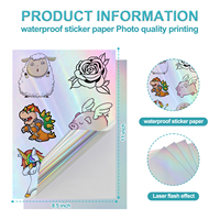 Autocollant en vinyle auto-adhésif imprimable à jet d'encre holographique YESION, papier autocollant imperméable