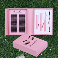 Kit d'Extension de Cils DIY en Vrac Pré-Coupés Prix Usine, Kit de Cils en Grappes de Vison Marque Privée