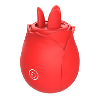 7 Vibrationsmodi und 3-Schritt-Saugfunktion 2-in-1 Rosen-Vibrator Sexspielzeug für Frauen Masturbation Dreizungen-Massagegerät