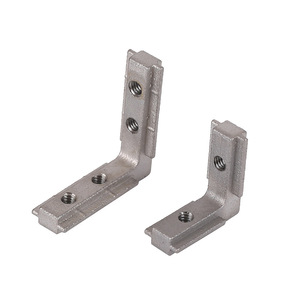 Zhifeisen Aluminum Profile Built In Corner Bracket 2020 3030 4040 Square Tube Support Connector L Shape Diagonal Seat 304 - Product Image 1