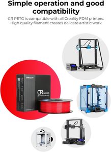 Creality Petg filamen 1.75mm, 3d Printer filamen, ketangguhan sangat baik presisi tinggi, tidak berbau tidak beracun Moistureproof, 1kg(2. - Product Image 5