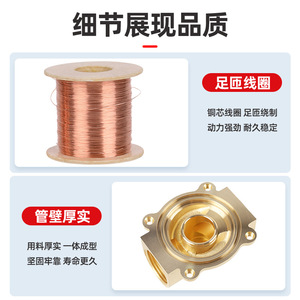 Vanne solénoïde en laiton 220V 24V normalement fermée pour le contrôle de l'air et de l'eau, connexion filetée, usage industriel - Product Image 4