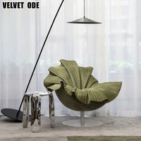 Fauteuil Lounge Bloom Easy Stylish Petal - Siège d'appoint en velours design confortable pour les espaces domestiques contemporains