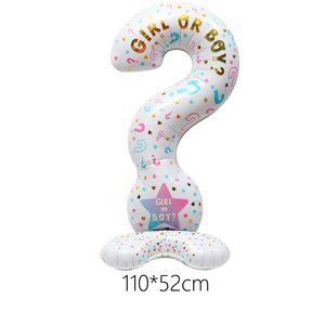 Nuevo Globo <span class=keywords><strong>de</strong></span> Aluminio Brillante con Forma <span class=keywords><strong>de</strong></span> Signo <span class=keywords><strong>de</strong></span> Interrogación 4D Tridimensional para Bebé, Relleno <span class=keywords><strong>de</strong></span> Helio/Aire, para Fiestas <span class=keywords><strong>de</strong></span> Bienvenida <span class=keywords><strong>de</strong></span> Bebés y Revelación <span class=keywords><strong>de</strong></span> Género - Product Image 4