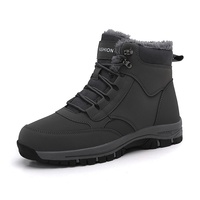 Chaussures basses en PU populaires pour couple, fabriquées directement par le fabricant, doublure polaire, bottes de neige épaisses et imperméables pour l'hiver