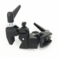 Double pince en aluminium pour studio photo, photographie et prise de vue vidéo
