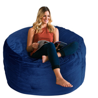 Fauteuil pouf de jeu pour adulte bleu, rempli de mousse, fauteuil pouf Foshan, canapé paresseux massif et large, pouf de luxe pour la maison, canapé paresseux pour la chambre à coucher