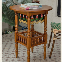 Meubles de salon personnalisés en usine, table d'appoint ronde en bois moderne, petites tables basses