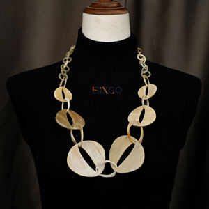 Collar de Cadena de 6 Eslabones de Cuerno de Búfalo Natural, Unisex, Moderno, Accesorio de Moda, Regalo, Hecho en Vietnam, BIXGO - Product Image 6