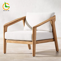 Ensemble de canapés en bois pour jardin moderne, mobilier d'extérieur de luxe pour hôtel, canapé modulaire avec coussins, chaise longue d'extérieur, fauteuil de jardin, chaise de café