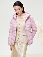 Blouson bomber matelassé tricoté pour femme, coupe ajustée, avec capuche à cordon de serrage, fermeture éclair, léger et chaud pour l'hiver