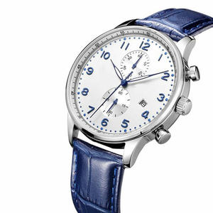 Montre à quartz pour hommes fabriqué en chine, accessoire <span class=keywords><strong>masculin</strong></span> de marque OEM, avec bracelet en cuir, logo personnalisé, vente en usine - Product Image 2