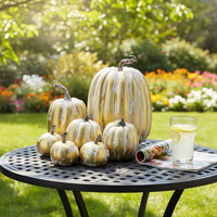 AYOYO NOUVELLE ARRIVÉE Halloween 7 pièces Citrouilles en plastique portables pour décoration extérieure, mariage et Thanksgiving