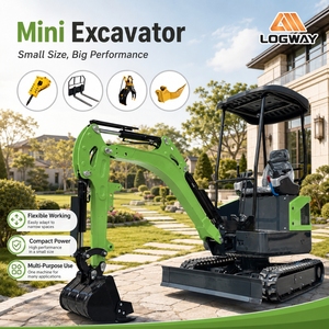 รถขุดขนาดเล็ก LOGWAY 20X ได้รับการรับรองมาตรฐาน EU CE พร้อมหลังคา รางยาง หัวหนีบไฮดรอลิก เหมาะสำหรับงานขุดในสวนผลไม้และสวนทั่วไป - Product Image 1