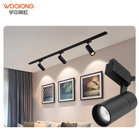 Projecteur sur rail LED COB 20W, magnétique et orientable, pour la maison, le bureau et les présentoirs commerciaux