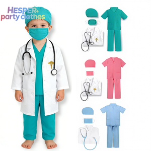 Uniformes Quirúrgicos para Niños HESPER al por Mayor, Disfraz Profesional de Médico de Poliéster Ecológico para Halloween, Día de las Profesiones - Product Image 1