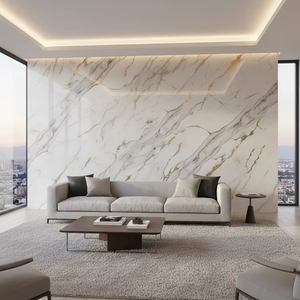 Pannello in PVC Effetto Marmo su Misura 1220x2440mm, Impermeabile, Ignifugo, Antifumo, Antiumidità, Antistatico per Hotel - Product Image 2
