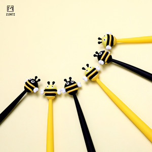 Stylo Gel Créatif et Mignon en Silicone 0,5 mm Abeille Ronronnante Fournitures de Bureau pour Étudiants - Product Image 1