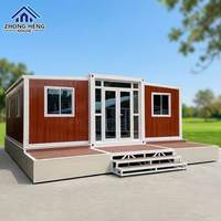 Casa Contenedor Expandible de Estructura de Acero Resistente, Fácil de Montar, Casa Prefabricada con Cocina y Baño para Vivir