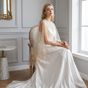 YouLaPan VG75-CP – Châle court tendance avec maille transparente scintillante effet ciel étoilé, cache-robe bustier pour <span class=keywords><strong>femme</strong></span> - Product Image 6