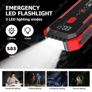 Chargeur portable d'urgence, batterie au lithium, chargeur rapide, démarreur de voiture et de moto 12V - Product Image 4