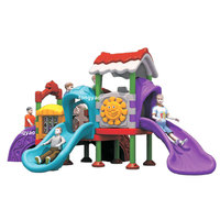 Vente en gros OEM : Grandes toboggans d'extérieur pour enfants, toboggan commercial en plastique LLDPE avec structure en acier galvanisé