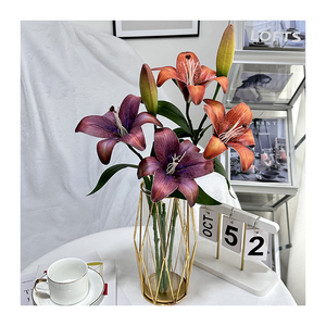 Nuovo Design Taotao 2 fiori One Bud Little Lily 3D Printing Home Wedding Decoration - Product Image 3