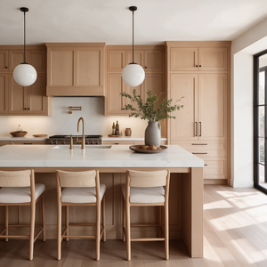 Mobili da <span class=keywords><strong>Cucina</strong></span> Modulari Personalizzati in Legno Massello di Rovere Bianco, Stile Shaker Laccato con Piano in Solid Surface - Product Image 2