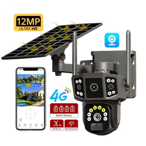 V380 12MP hd Three Screen Outdoor Wifi <b>Security</b> Network <b>Camera</b> <b>Wireless</b> Cctv Ptz 360 Ip 4g Sim Solar Safe <b>Camera</b> De Surveillance - Product Image 1