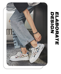 Zapatillas Deportivas de Malla Transpirable para Hombre, con Cordones, Suela de Goma Gruesa, Aumentan la Altura, Casuales, para Estudiantes de Secundaria - Product Image 6