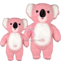 Haute qualité taille 2m 2.6m 3m personnalisé couleur rose gonflable ours polaire Panda mascotte Costume Cosplay adulte Costume à vendre