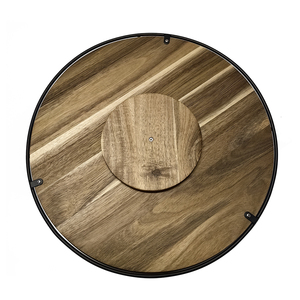 Organizador de cocina al por mayor, bandeja giratoria redonda de madera de acacia <span class=keywords><strong>Lazy</strong></span> <span class=keywords><strong>Susan</strong></span> de 18 pulgadas con lado de acero para armario de encimera - Product Image 4