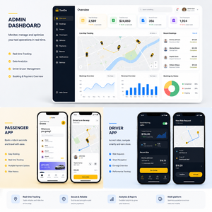 Desarrollo <span class=keywords><strong>de</strong></span> Aplicaciones para Taxis con Aplicación para Pasajeros, Aplicación para Conductores y Sistema <span class=keywords><strong>de</strong></span> Gestión para Administradores, Compatible con Despliegue Independiente <span class=keywords><strong>de</strong></span> Marca Blanca - Product Image 2
