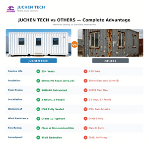 Casa Contenedor Modular de Panel Sándwich Prefabricado, Edificio Aislado y Transpirable para Glamping en Bosques, Uso en Granjas y <span class=keywords><strong>Oficinas</strong></span> - Product Image 3