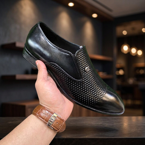 Mocassins en cuir véritable pour hommes, personnalisables, à lacets, en cuir de vachette, décontractés, légers, avec logo personnalisé, d'occasion, toutes saisons - Product Image 1