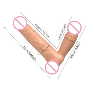 Медицинский силиконовый двойной фаллоимитатор вибратор секс-игрушка для японских лесбиянок женский продукт для женщин - Product Image 3