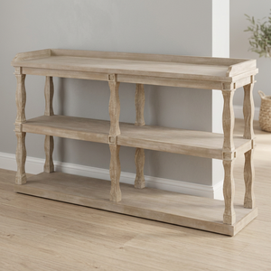 Elegant Antique Solid Wood <b>Console</b> <b>Table</b> with <b>Narrow</b> Design Luxury Finish for Living Room Bedroom Dining Room and Hallway Decor - Product Image 1