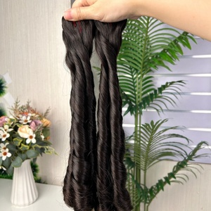 ผมต่อแบบม้วน Fumi Spring Curl คุณภาพดีเยี่ยมแบบ Super Double Drawn ผมแท้ 100% สีดำธรรมชาติ - Product Image 5