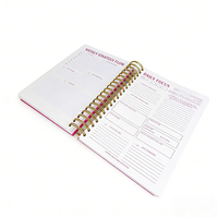Organizador de Libros de Tapa Dura con Impresión Personalizada, Agenda Espiral, Planificador Diario, Diario, Cuaderno, Peso de Papel, Impresión Offset A5