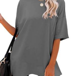 Camisetas de manga corta ajustadas antiarrugas transpirables de algodón 100% ecológicas de punto informales para mujer OEM - Product Image 3