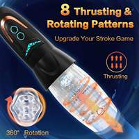 Elektrischer Masturbator für Männer Automatischer Vibrierender Masturbationsbecher 10 Vibrationen 8 Stoß- & Rotationsmodi Sexspielzeug für Männer