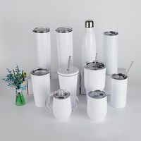 Entrepôt américain livraison gratuite gobelet à double paroi en acier inoxydable 12oz pour enfants gobelet à sucette vierge à sublimation avec double couvercle