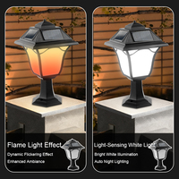 Lampu LED Retro Eropa Bertenaga Surya untuk Taman Luar Ruangan, Lampu Lanskap Halaman, Pot Bunga, Lampu Pilar Tenaga Surya