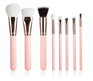 MSQ <span class=keywords><strong>8</strong></span>-mảnh màu hồng trang điểm bàn chải thiết lập bán buôn tạo nên bàn chải với bàn chải cạo râu - Product Image 2